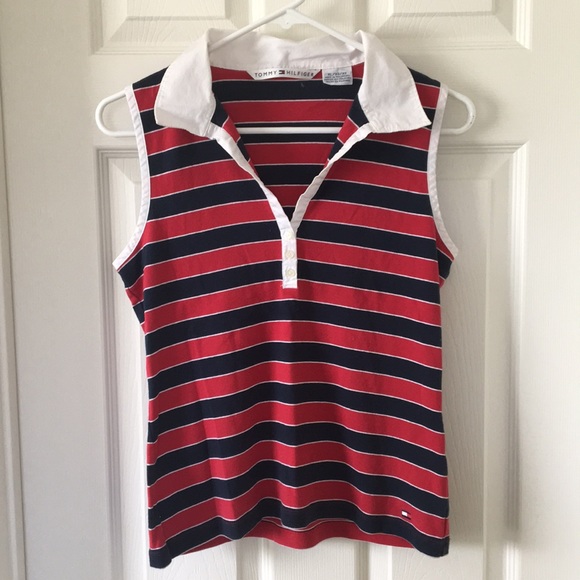 Tommy Hilfiger striped collar tank top - Picture 2 of 5